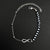 Adjustable Silver Infinity Bracelet With Black & White Joco Beads