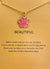 High Quality Waterproof Golden Animal Paw Charm Necklace