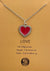 High Quality Cute Silver Waterproof Red Heart Charm Necklace