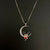 Cute Mickey Mouse With Moon Necklace