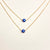 Double Layered Chain Evil Eye Charm Necklace