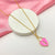 Pink Heart Lock Charm Necklace (Waterproof)