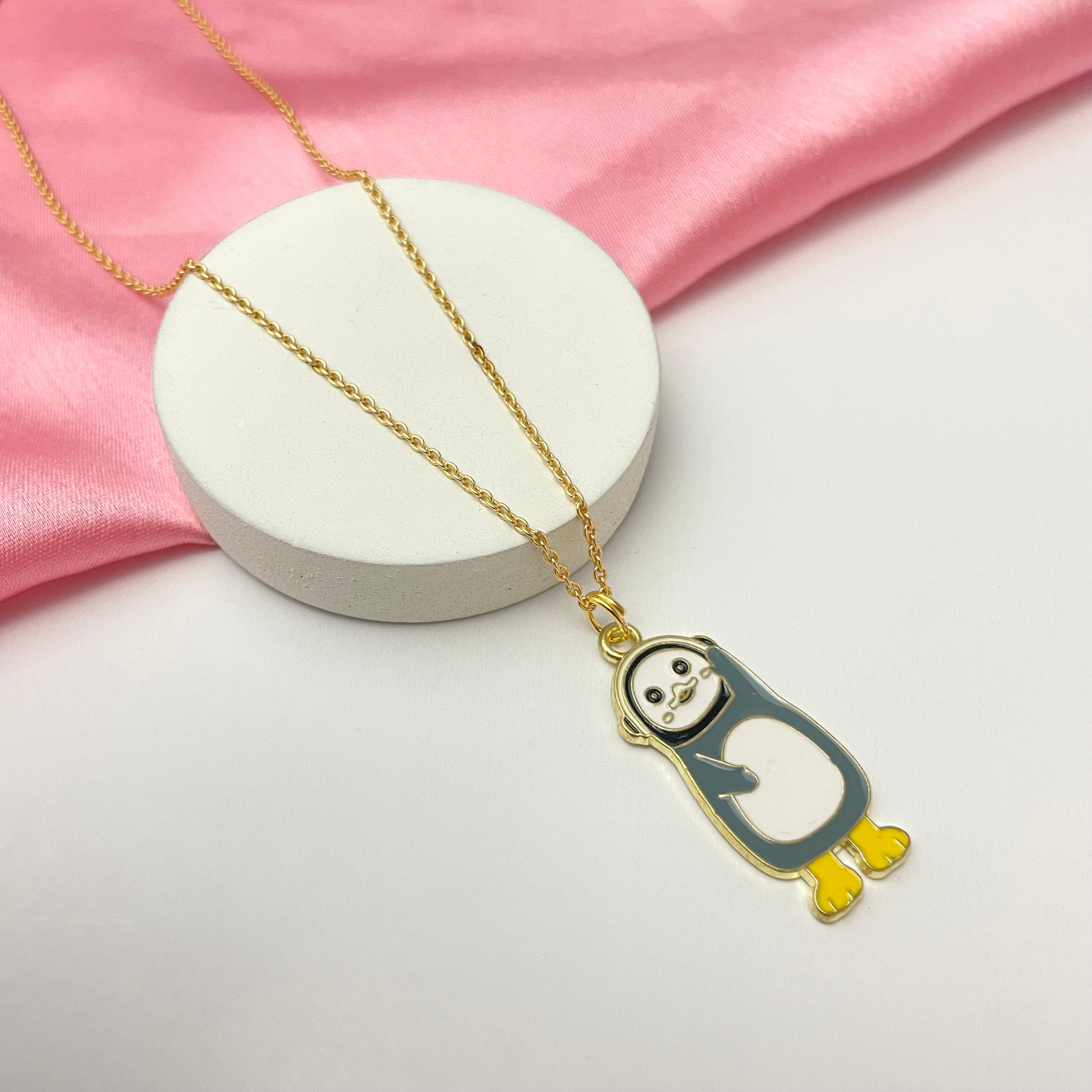 Penguin Necklace Be Kind Hug A Penguin Theme Friendship Jewelry