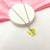 Waterproof Acrylic Light Yellow Butterfly Charm Necklace With Stainless Steel Chain