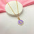 Cute Purple Donut Charm Pendant Necklace