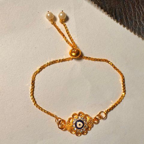 Adjustable Cute Evil Eye Charm Chain Rakhi For Brother