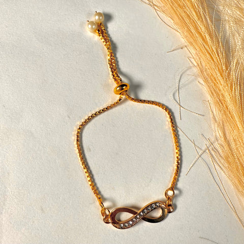 Adjustable Cute Infinity Charm Chain Rakhi For Brother