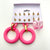 Pink Korean Pack Of 6 Earring Card