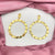 White Stone Studded Crystal Hoops Earrings