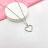 Minimal Silver Heart Card Necklace | Waterproof Chain | Perfect for Dailywear