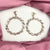 White Crystal Hoops Earrings