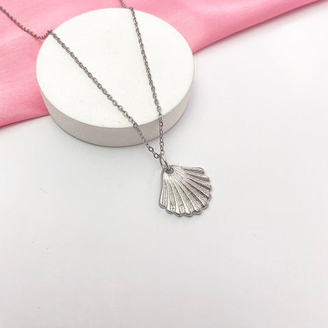 Silver Shell Minimal Card Necklace| High Quality Chain | Perfect for Dailywear