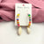 Multicolour Clay Beads With Shell Hoop Earrings