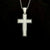 Silver & Black Cross Iced Out Hip Hop Pendant Necklace With Chain