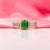 Adjustable Golden Green Emerald Stone Ring