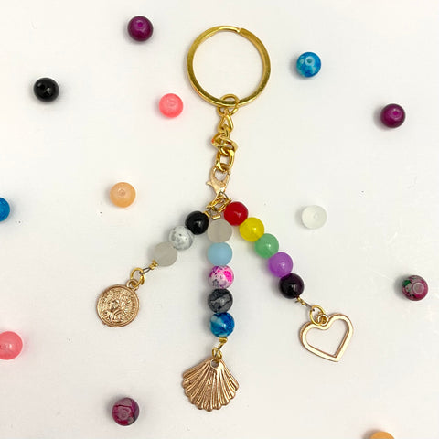 Cute Colourful Bag Key Chain With Charms
