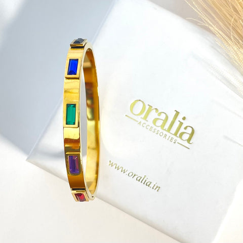 Premium Antitarnish Golden Multicolour Bracelet
