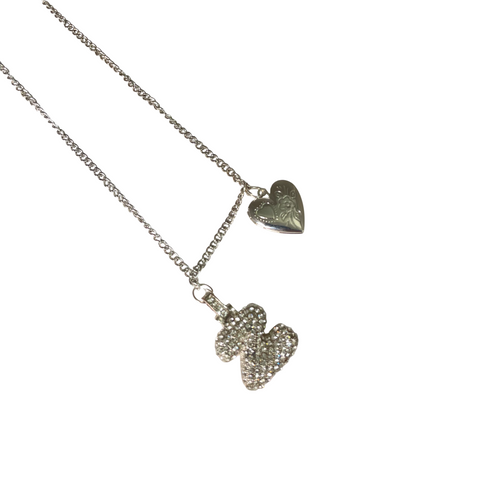 Gift For Valentine's Day Silver Stone Studded Z Initial Necklace