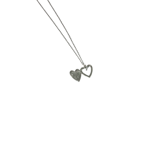 Gift For Valentine's Day Silver Heart Necklace For Girls