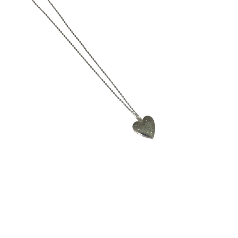 Gift For Valentine's Day Silver Heart Necklace For Girls