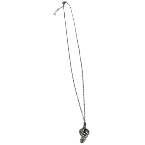 Gift For Valentine's Day Silver Stone Studded Y Initial Charm Necklace