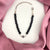 Adjustable Black Beads Bracelet with Silver Smiley