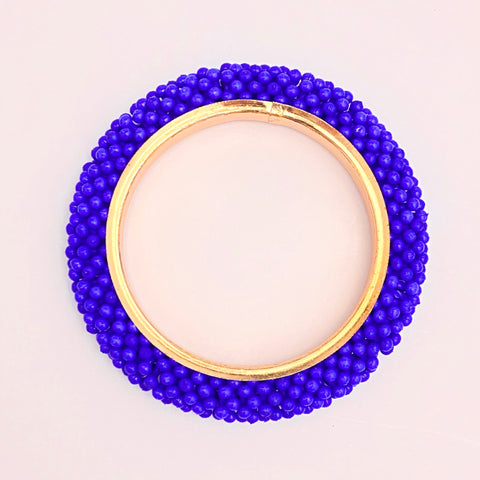 High Quality Blue Bead Bangle Bracelet