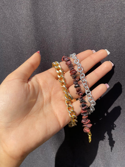 Pack Of 3 Crystal Layered Beaded Bracelets Stack