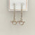 High Quality Silver Bar Loop Link Chain Korean Earrings