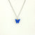 Acrylic Butterfly Necklace With Silver Stainless Steel Chain