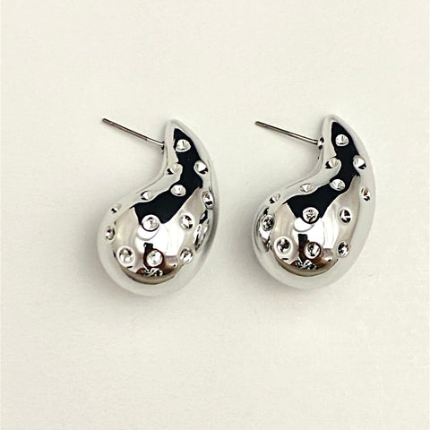 Chunky, Silver ,Tear Drop, High Quality,Dailywear