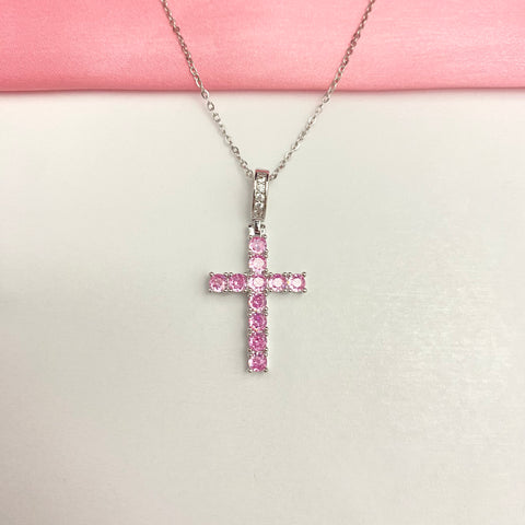 Stainless steel, dailywear, stone studded, golden, cross, necklace, premium