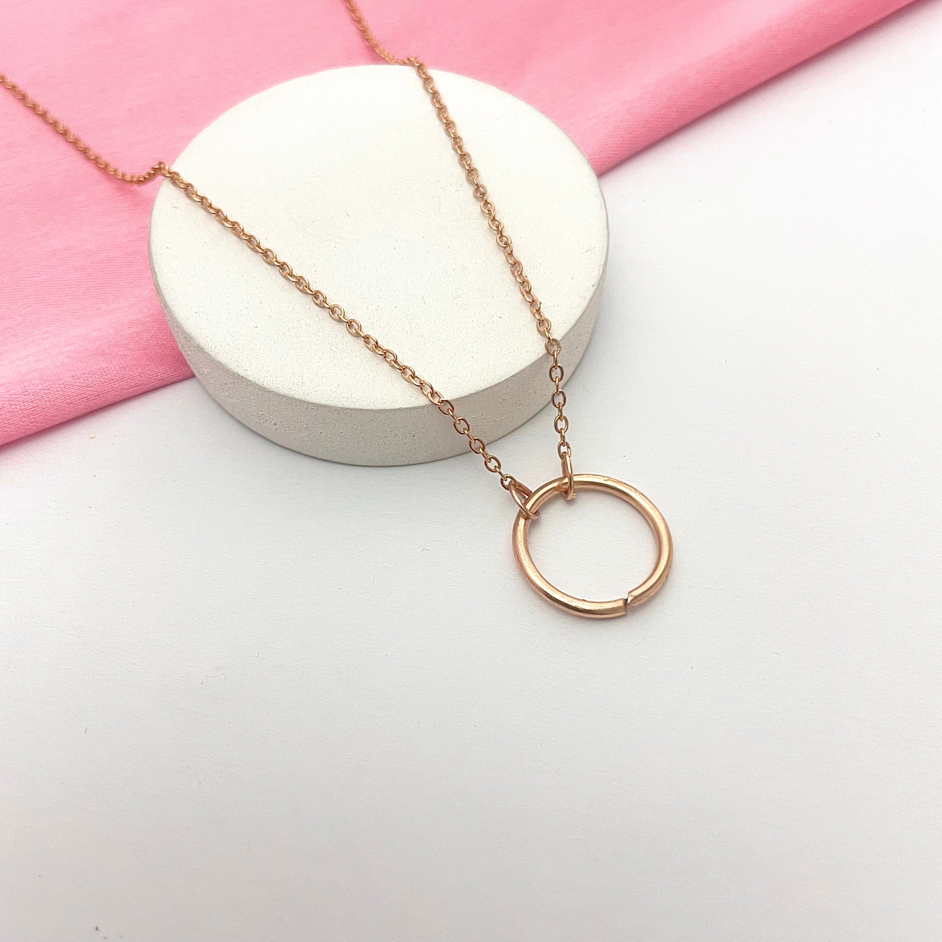 Amazon.com: Crescent Moon Necklace and Ring Holder Pendant - Stylish Ring  Carrier Necklace : Handmade Products