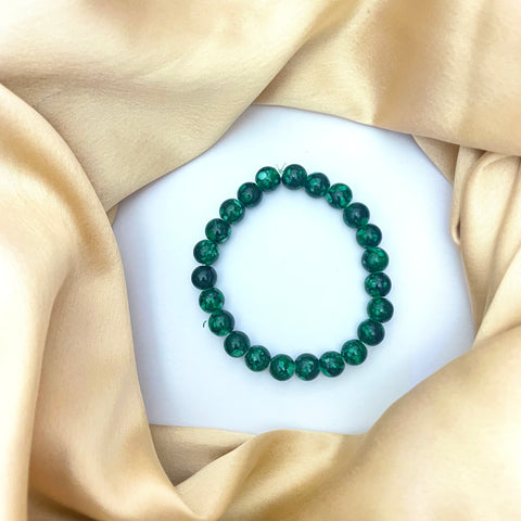 Green Tie-Dye Stretchy Bracelet