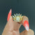 Affordable Adjustable Golden Stone Studded Evil Eye Ring