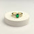 High Quality Adjustable Golden Green Emerald Stone Ring