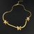 Stainless Steel Golden Triple Butterflies Necklace