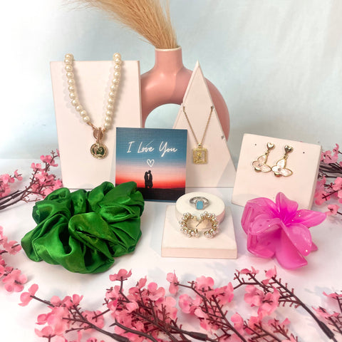 Affordable Pack Of 8 Special Jewelry Combo Perfect For Dailywear With I Love You Card