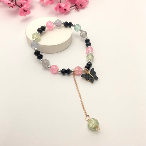 Adjustable,High Quality,Bracelet ,Glass Beads,Dailywear,For Gift,Charm Bracelet,Quirky Charm,Butterfly