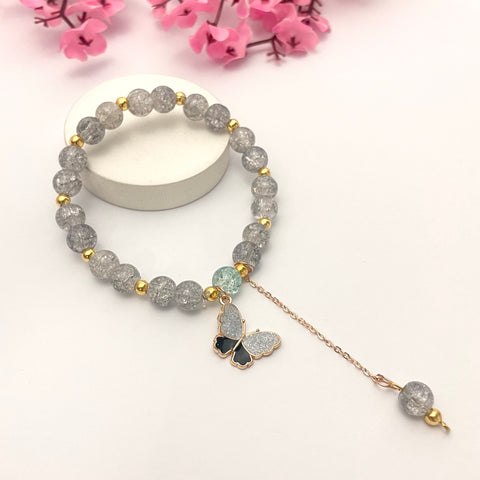 Adjustable,High Quality,Bracelet ,Glass Beads,Dailywear,For Gift,Charm Bracelet,Quirky Charm,Butterfly