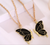 Black Butterfly Friendship Necklace