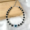 Black Stone With Evil Eye Bracelet
