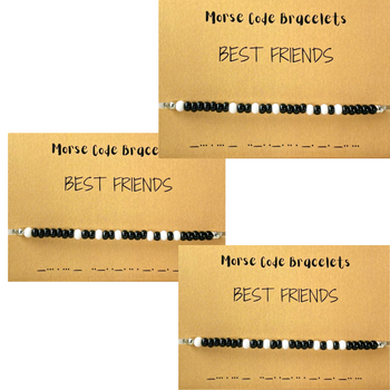 High Quality Morse Code Best Friend Bracelet Combo 