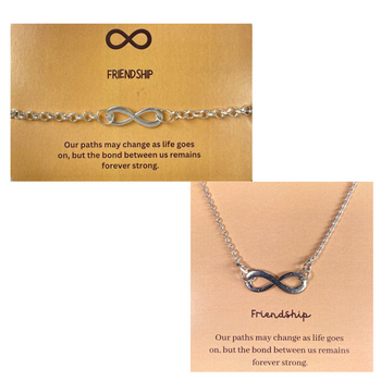 High Quality Infinity Necklace & Bracelet Combo