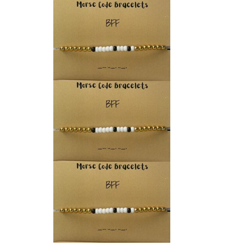 High Quality Morse Code BFF Bracelet 