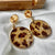High-quality Cheeta Print Circular Earrings
