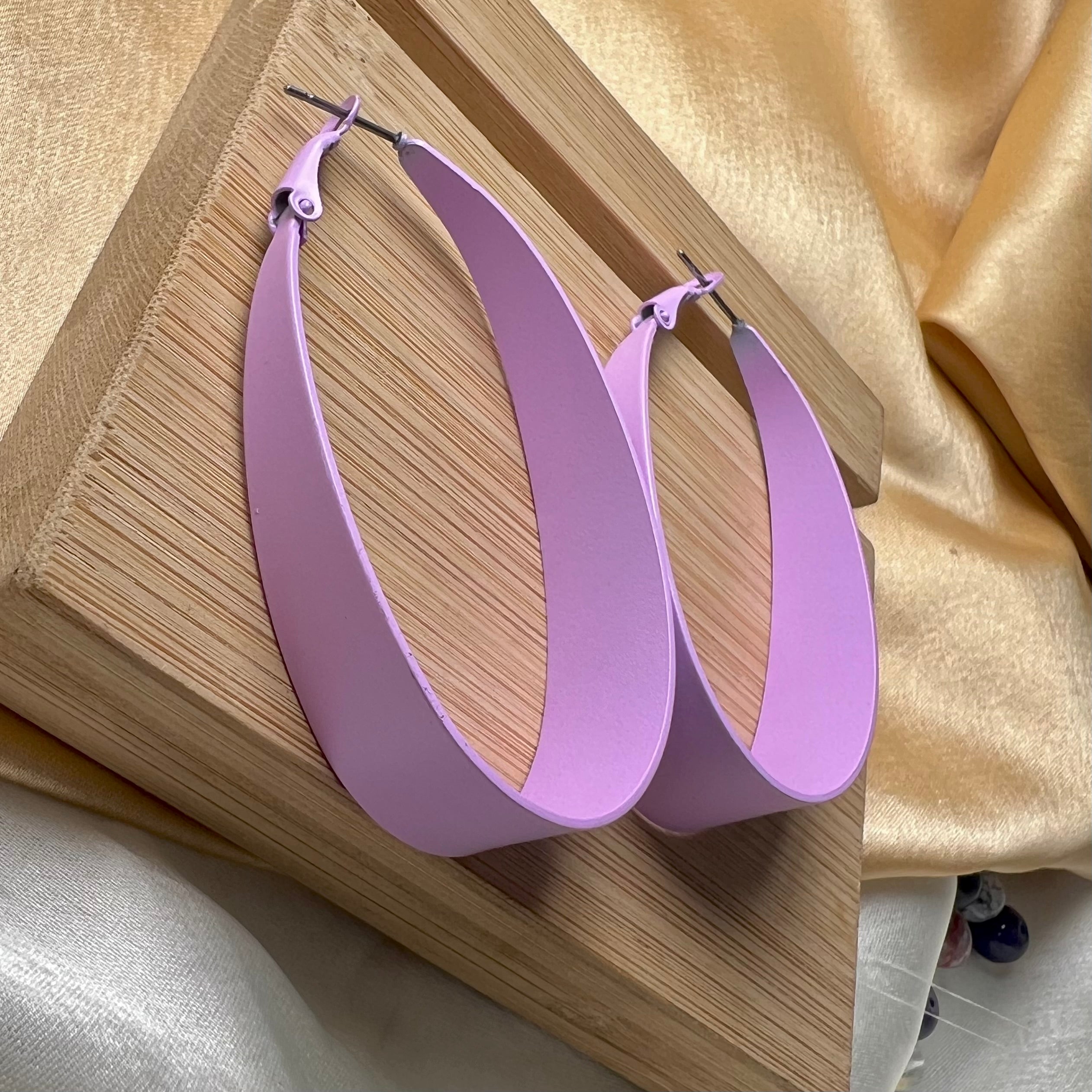 Trendy Lavender Neon Hoops– Oralia India