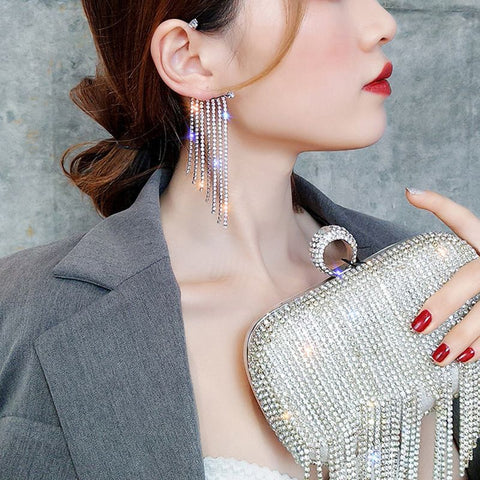 Korean Silver Tassel Earcuff