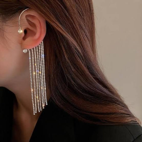 Korean Silver Tassel Earcuff