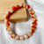 High Quality Tie-Dye Orange-Cream Beads Bracelet